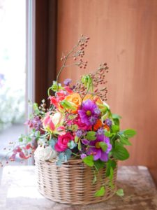 秋のフラワーアレンジメント